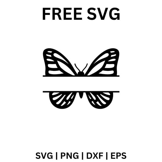 Minimalist Butterfly SVG Free | Simple Outline Design for Cricut & Silhouette