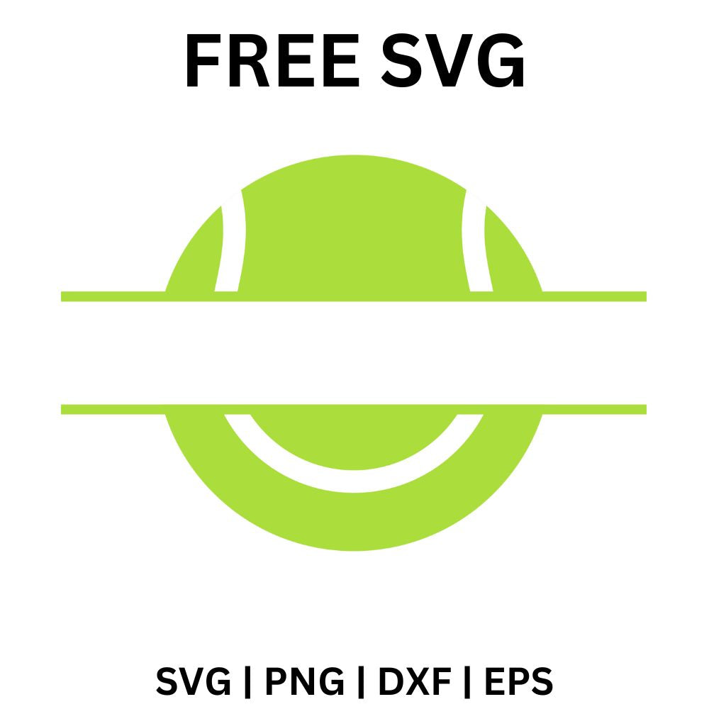 Tennis Ball Monogram SVG Free | Custom Circle Frame for Cricut & Silhouette
