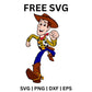 Woody Running SVG Free | Action Cowboy Toy Scene for Cricut & Silhouette