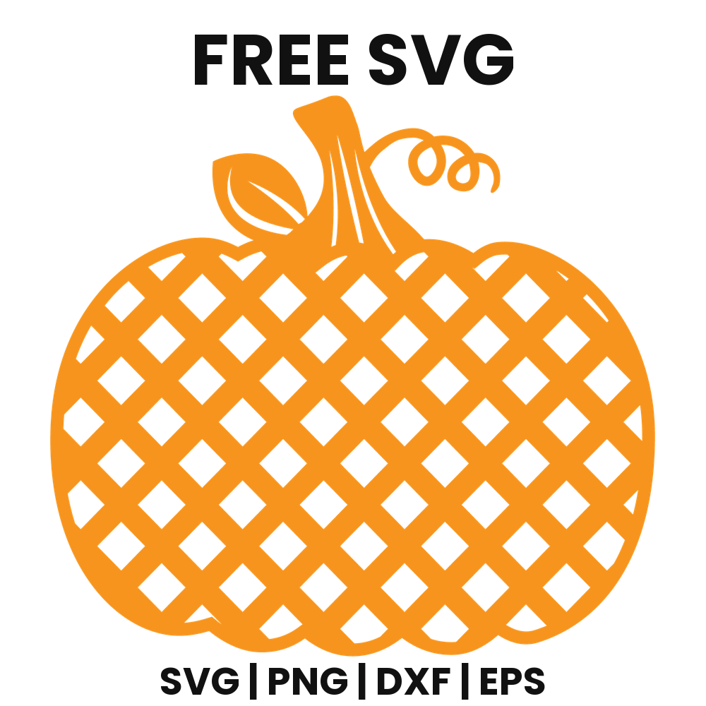 Lattice Pumpkin SVG Free – Grid Pattern Pumpkin Cut File-8SVG