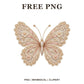 Whimsical Vintage Lace Butterfly Clipart PNG