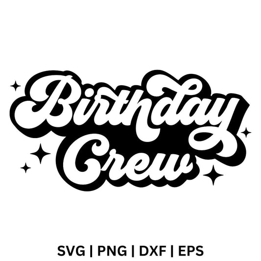 Birthday Crew SVG Free File for Cricut or Silhouette-8SVG