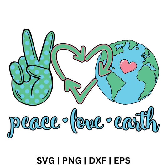 Peace, Love, Earth SVG Free file for Cricut & Silhouette-8SVG