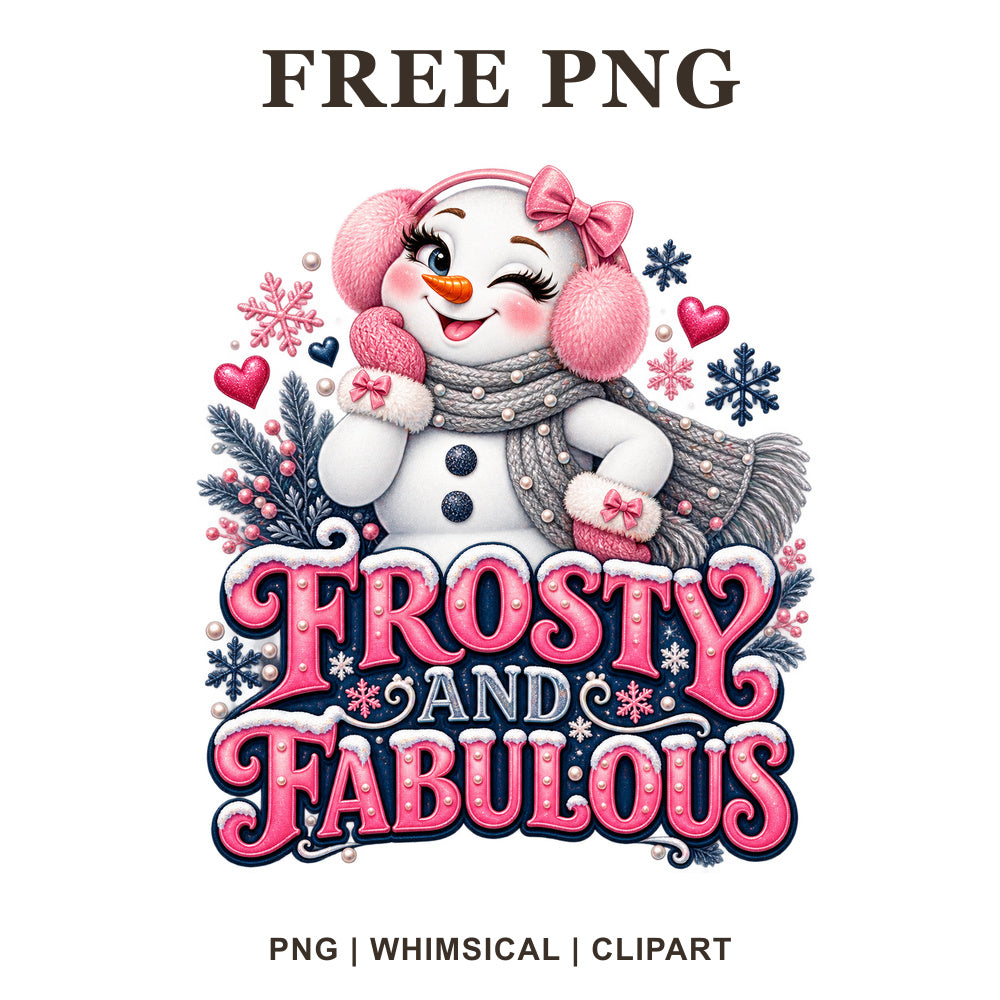 Whimsical Frosty And Fabulous Winter Clipart PNG