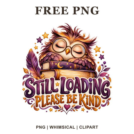 Whimsical Owl Morning Mug Sublimation Design Clipart PNG