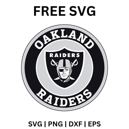 Oakland Raiders Circle Badge SVG Free Cut File for Cricut & Silhouette-8SVG