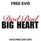Dad Bod Big Heart SVG Free – Funny Dad Quote Design