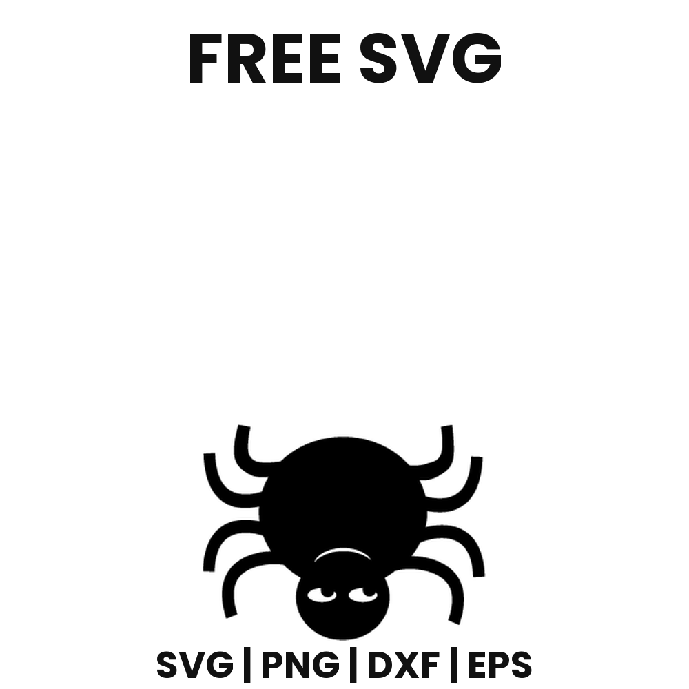 Small Spider SVG Free – Plain Silhouette Cut File-8SVG