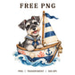 Schnauzer Sailor Boat Nautical Anchor PNG-8SVG