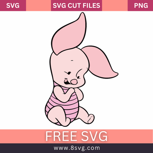 Piglet Winnie the Pooh SVG Free cut file Download- 8SVG