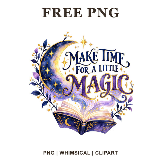 Whimsical Little Magic Mug Sublimation Design Clipart PNG