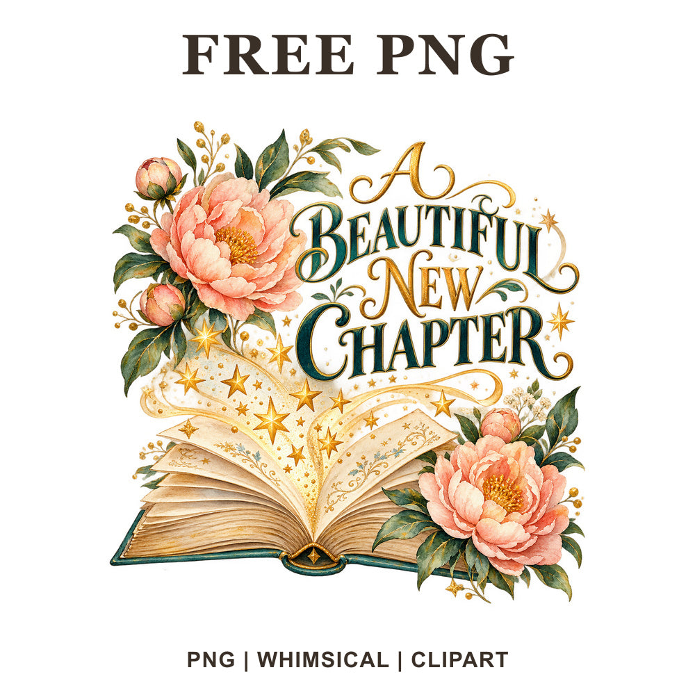 Whimsical New Chapter New Year Clipart PNG