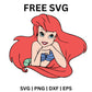 Ariel Close-Up SVG Free | Princess Portrait with a Smile for Cricut & Silhouette