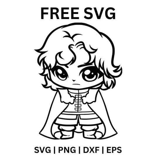 Chibi Daenerys SVG Free | Cute Baby Dragon Queen Character for Cricut & Silhouette