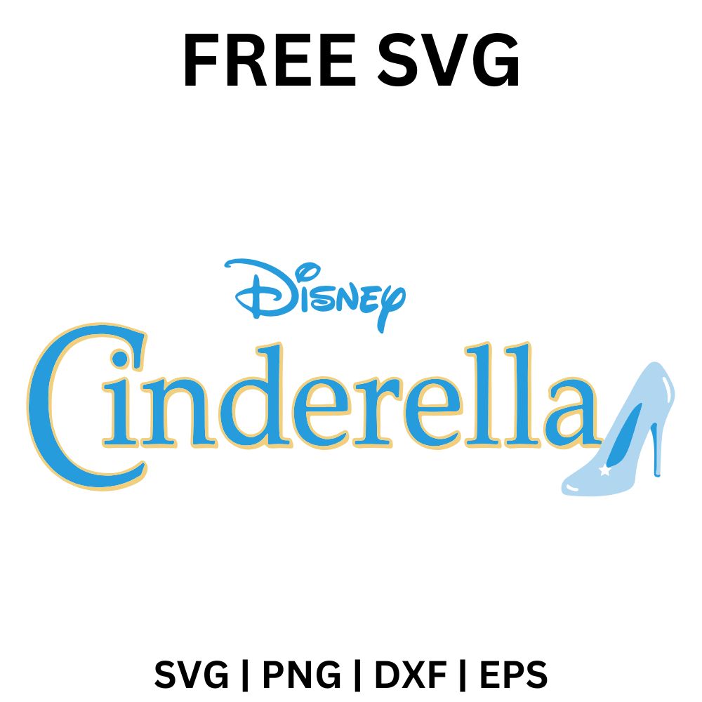 Cinderella Logo SVG Free | Official Disney Typography Clipart for Cricut & Silhouette