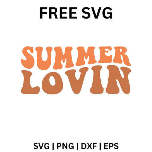 Summer Lovin SVG Free | Bold Retro Season Phrase for Cricut & Silhouette