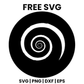 Swirl Candy SVG Free – Spiral Peppermint Disc Cut File