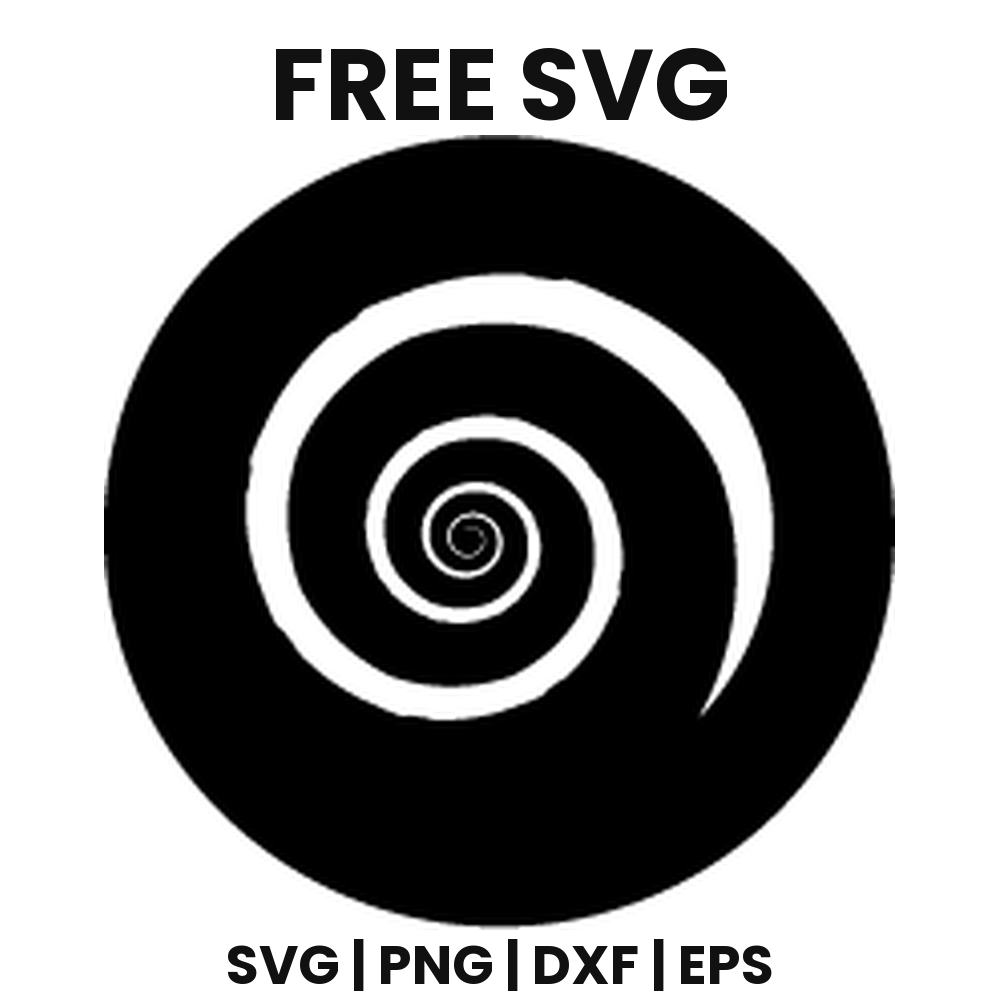 Swirl Candy SVG Free – Spiral Peppermint Disc Cut File