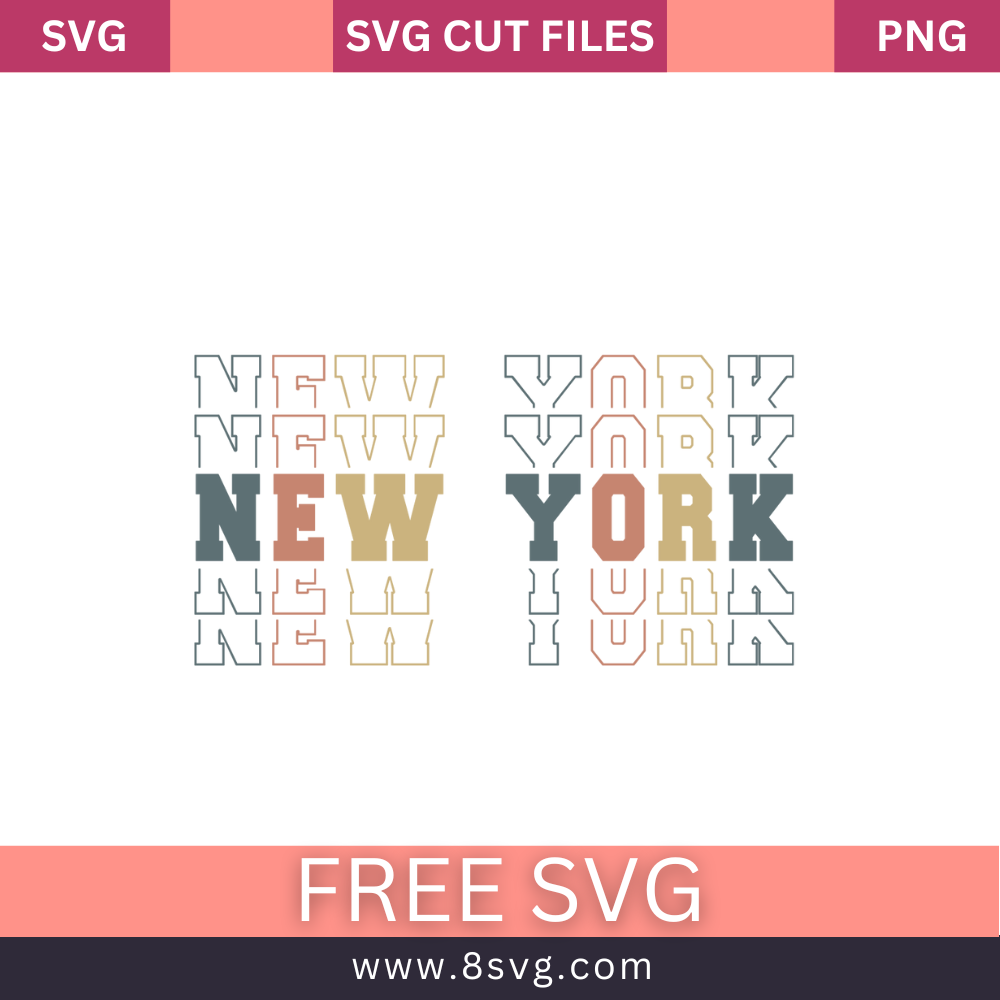 New York stack retro vintage SVGFree And Png Download-8SVG