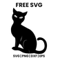 Black Cat SVG Free – Halloween Cat Silhouette Cut File