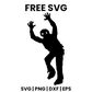 Limping Zombie SVG Free – One Arm Up Halloween Cut File