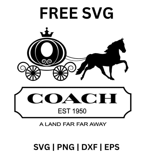 Coach Logo SVG Free | Fairytale Carriage Design for Cricut & Silhouette
