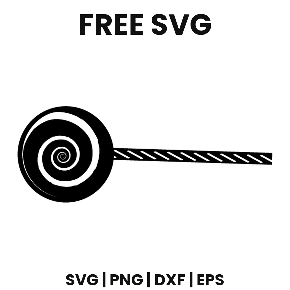 Swirl Lollipop SVG Free – Spiral Candy Pop Cut File