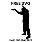 Classic Zombie SVG Free – Standing Walk Halloween Cut File