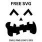 Funny Halloween Pumpkin SVG Free Scary Face for Cricut & Silhouette-8SVG