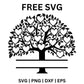 Family Tree SVG Free | 18 Hearts Design for Cricut & Silhouette