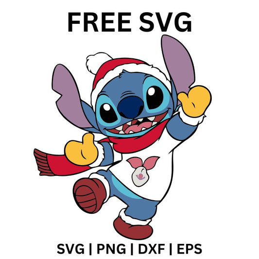 Stitch Elf Costume SVG Free | Christmas Helper SVG for Cricut & Silhouette