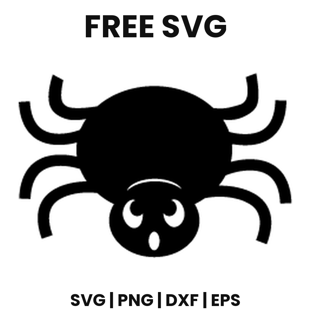 Shocked Spider SVG Free – Surprised Face Cut File-8SVG