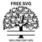 Family Tree SVG Free | 19 Hearts Design for Cricut & Silhouette