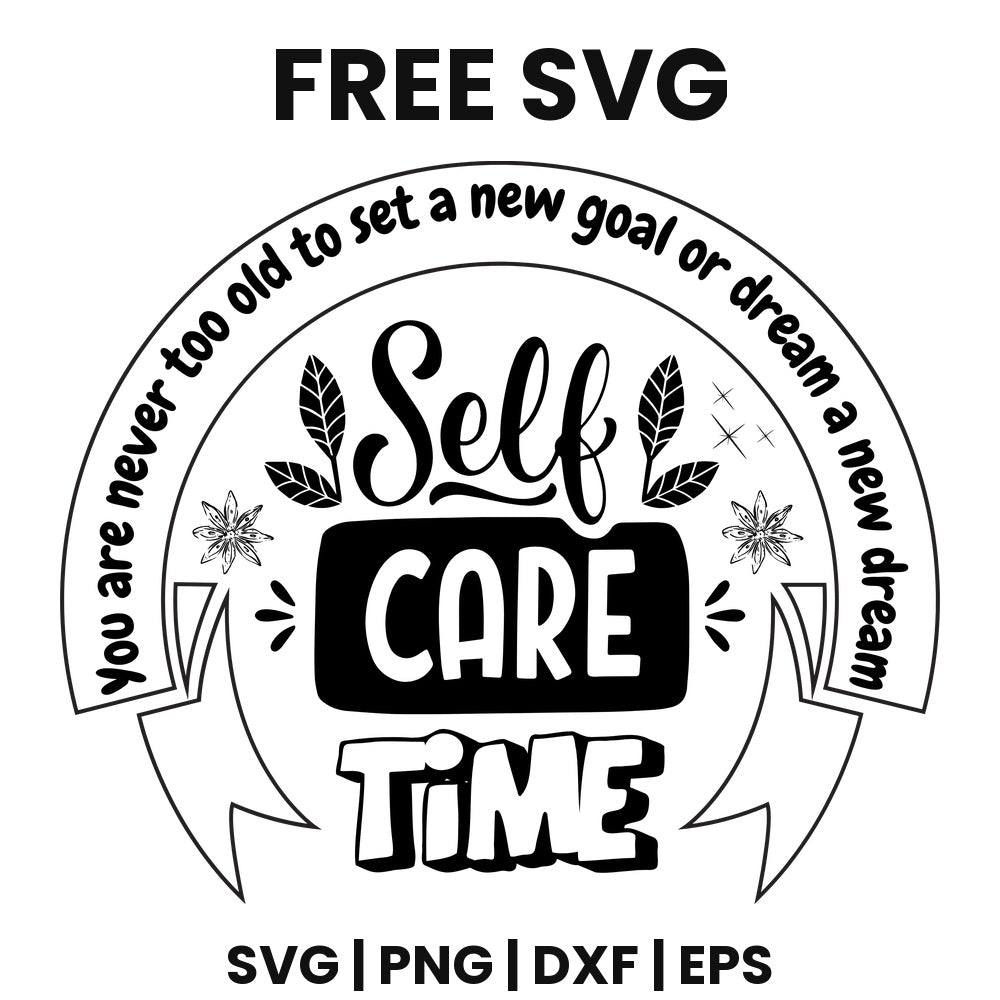 Self Care Time SVG Free – Retirement Badge Cut File-8SVG