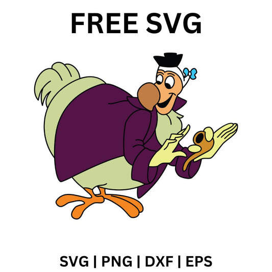 Dodo Bird SVG Free | Funny Walking Bird with Cane for Cricut & Silhouette