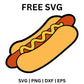 Hot Dog SVG Free | Kawaii Hot Dog with Mustard SVG for Cricut & Silhouette