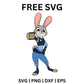 Judy Hopps Police SVG Free | Heroic Bunny Officer Stance for Cricut & Silhouette