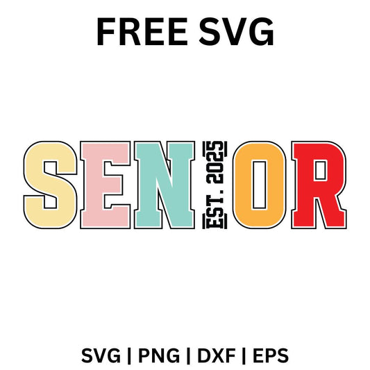 Senior 2025 Drip SVG Free | Graffiti Style Graduation Design for Cricut & Silhouette