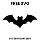 Sharp Wing Bat SVG Free – Pointed Halloween Bat Silhouette-8SVG