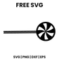 Pinwheel Lollipop SVG Free – Swirl Candy Pop Cut File