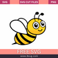 Bee Svg Free Cut File for Cricut- 8SVG