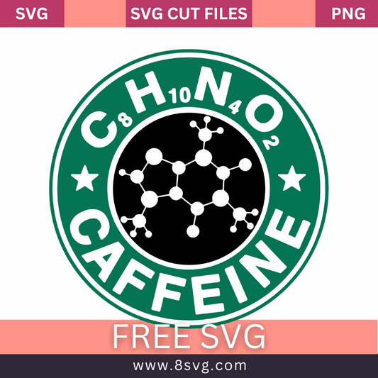 C8H10N4O2 CAFFEINE Starbucks Logo SVG Free And Png Download- 8SVG