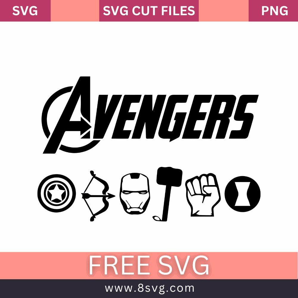 Avengers Svg Free Cut File For Cricut- 8SVG