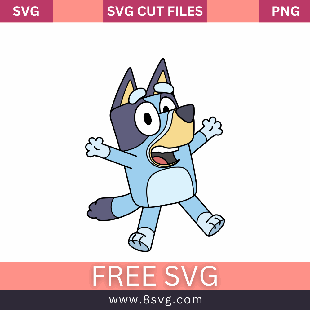 Bluey Bingo Svg Free Cut Files for Cricut- 8SVG