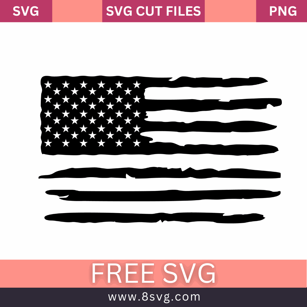 American Flag Svg Free Cut File for Cricut – 8SVG