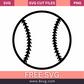 Baseball Outline Svg Free Cut File For Cricut Download- 8SVG
