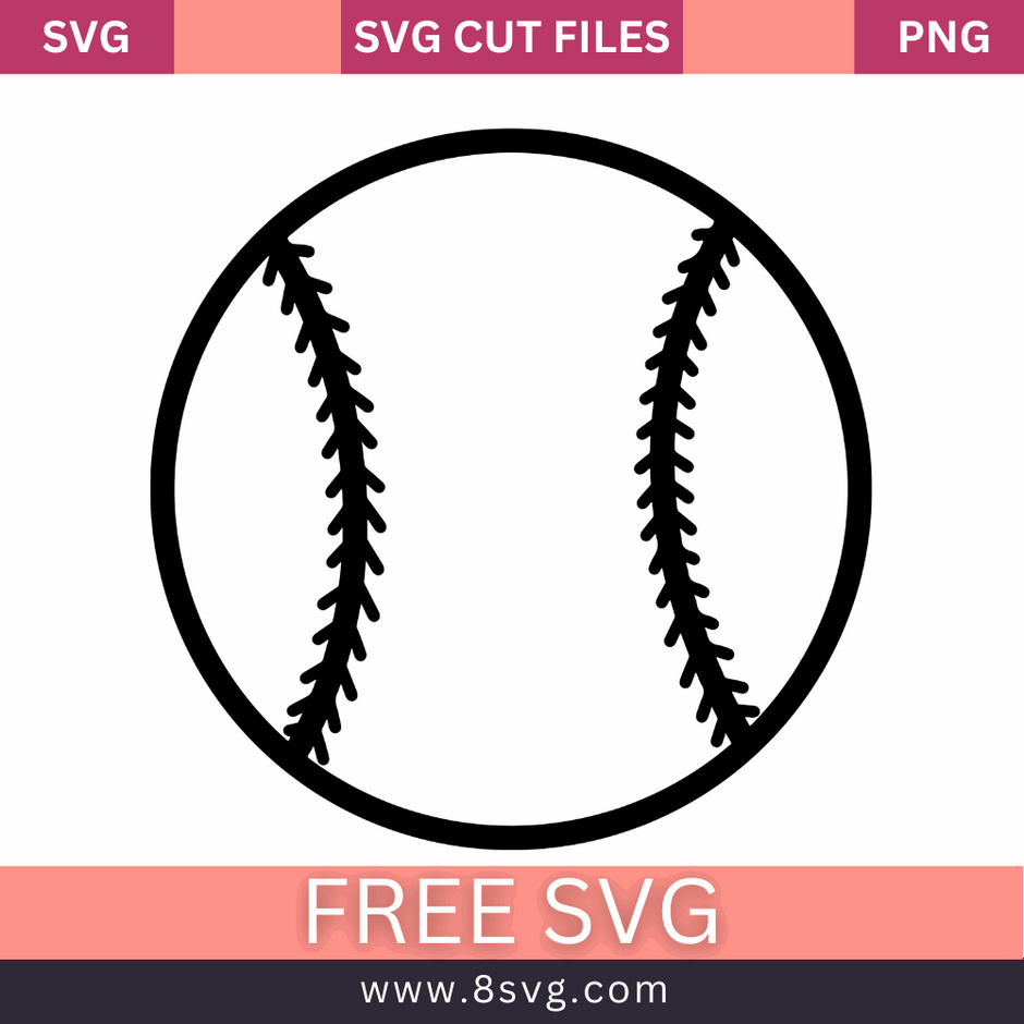 Free Baseball SVG Cut Files for Cricut & Silhouette – RNOSA LTD | 8SVG