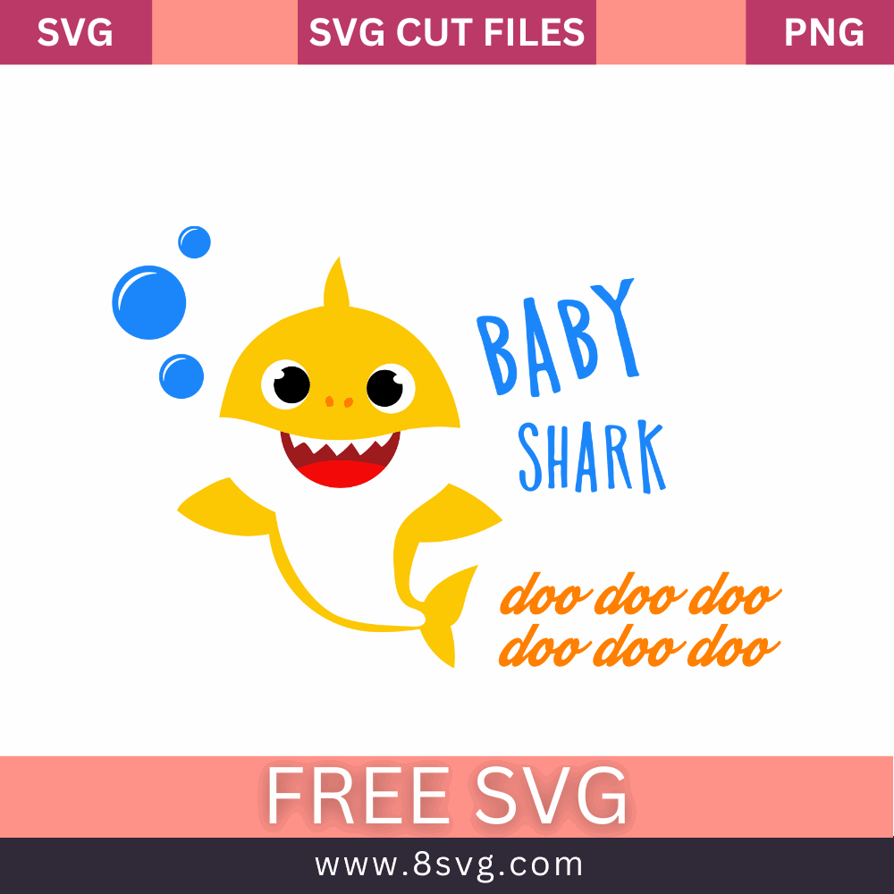 Baby Shark Boy Svg Free Cut File For Cricut- 8SVG
