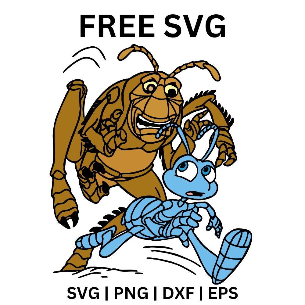 Ant and Grasshopper SVG Free | Classic Duo from Aesop's Fable for Cricut & Silhouette