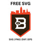 Cleveland Browns B Logo SVG Free | City Skyline Emblem Cut File for Cricut & Silhouette-8SVG